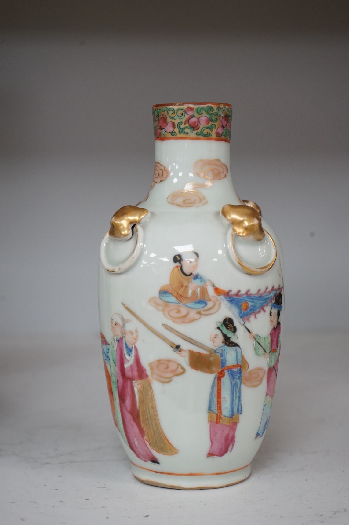 A 19th century Chinese famille rose small vase, 17cm high